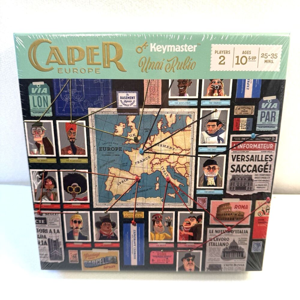 NEW! Caper: Europe - Strategic Two-Player Board Game for 2! SEALED